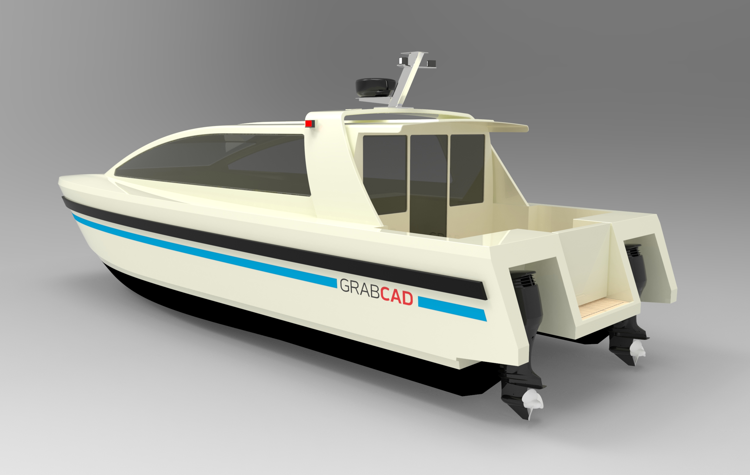 10米双体快艇简易模型